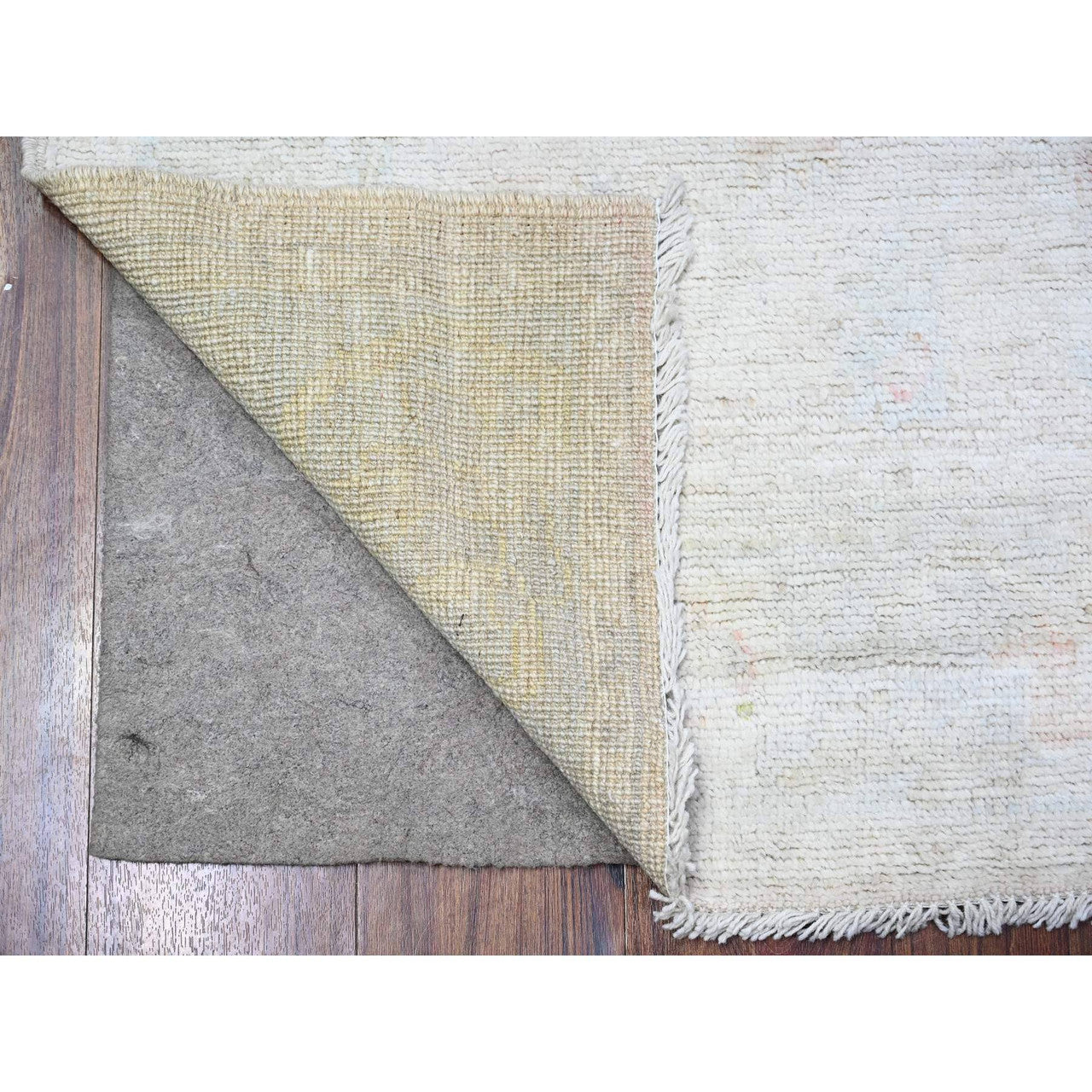 Oushak And Peshawar Wool Hand Knotted Rug Grey Gray 4.1X5.9 -O088570