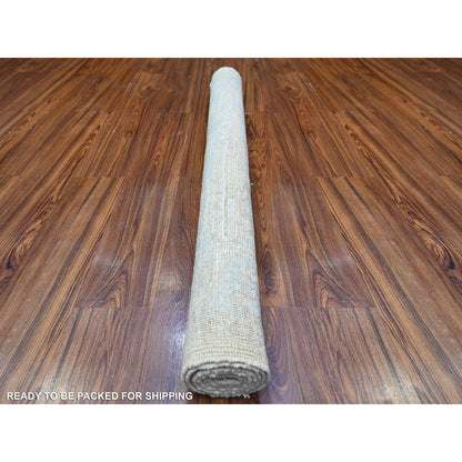 Oushak And Peshawar Wool Hand Knotted Rug Grey Gray 4.1X5.9 -O088570