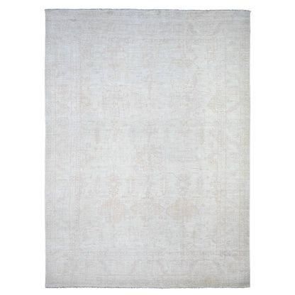 Oushak And Peshawar Wool Hand Knotted Rug Grey Gray 9.8X13.1 -O088581