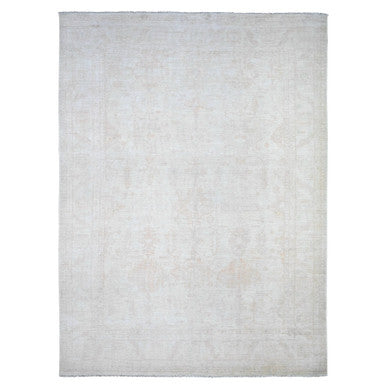 Oushak And Peshawar Wool Hand Knotted Rug Grey Gray 9.8X13.1 -O088581