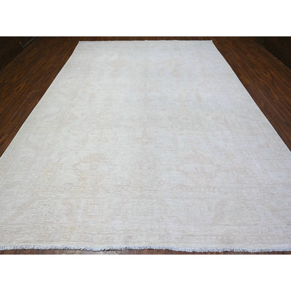 Oushak And Peshawar Wool Hand Knotted Rug Grey Gray 9.8X13.1 -O088581