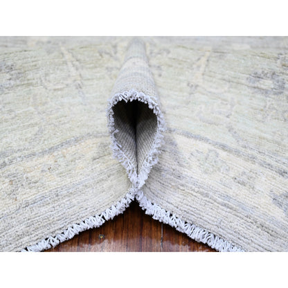 Oushak And Peshawar Wool Hand Knotted Rug Grey Gray 8.10X11.5 -O088582