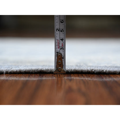 Oushak And Peshawar Wool Hand Knotted Rug Grey Gray 2.10X9.9 -O088587