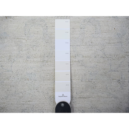 Oushak And Peshawar Wool Hand Knotted Rug Grey 2.7x11.2 -O088588