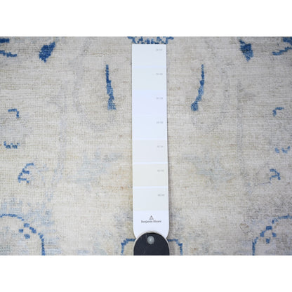Oushak And Peshawar Wool Hand Knotted Rug Ivory 2.6x19.5 -O088592