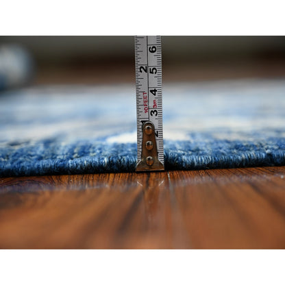 Oushak And Peshawar Wool Hand Knotted Rug Blue Blue 3.0X5.1 -O088602