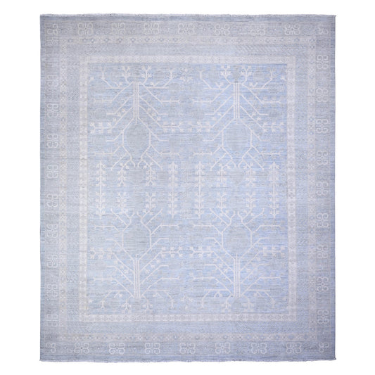 Oushak And Peshawar Wool Hand Knotted Rug Blue Blue 11.10X14.0 -O088611