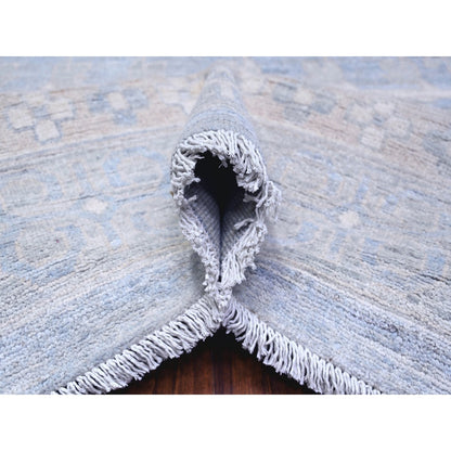 Oushak And Peshawar Wool Hand Knotted Rug Blue Blue 11.10X14.0 -O088611