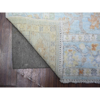 Oushak And Peshawar Wool Hand Knotted Rug Blue Blue 4.2X5.9 -O088613