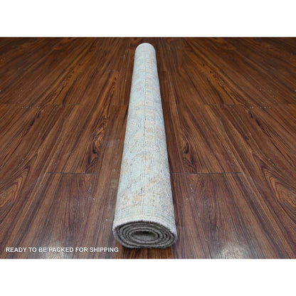 Oushak And Peshawar Wool Hand Knotted Rug Blue Blue 4.2X5.9 -O088613