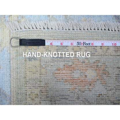 Oushak And Peshawar Wool Hand Knotted Rug Blue Blue 4.2X5.9 -O088613