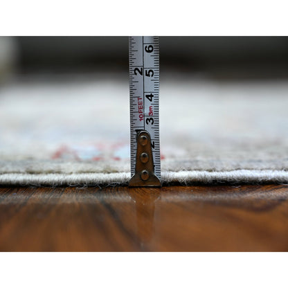 Oushak And Peshawar Wool Hand Knotted Rug Grey Accord Gray 3.1X9.11 -O088624