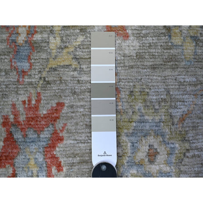 Oushak And Peshawar Wool Hand Knotted Rug Grey Gray 2.0X3.4 -O088633