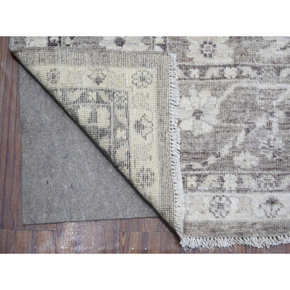Oushak And Peshawar Wool Hand Knotted Rug Grey Gray 8.1X9.9 -O088650