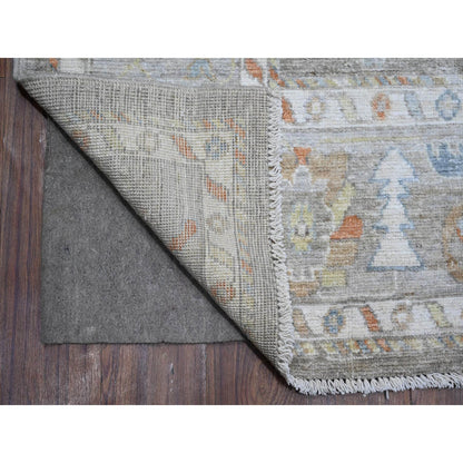 Oushak And Peshawar Wool Hand Knotted Rug Grey Gray 8.0X9.7 -O088656