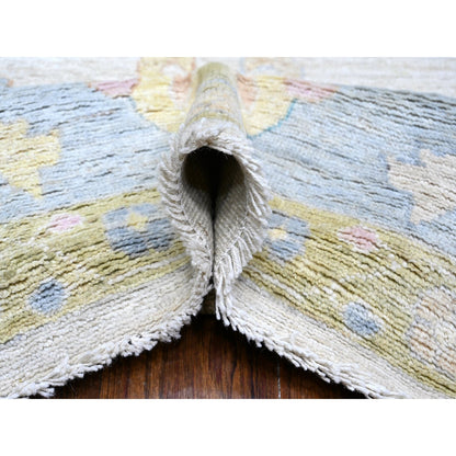 Oushak And Peshawar Wool Hand Knotted Rug Blue Blue 9.9X13.4 -O088684