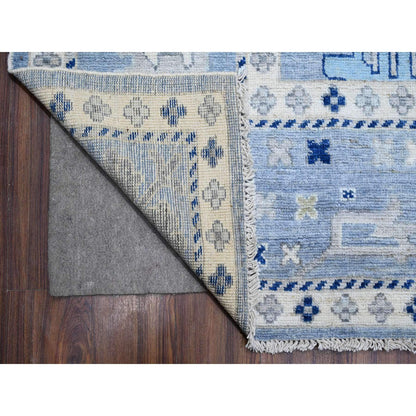 Oushak And Peshawar Wool Hand Knotted Rug Blue Blue 9.11X9.7 -O088687