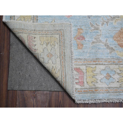 Oushak And Peshawar Wool Hand Knotted Rug Blue Blue 9.11X13.5 -O088689
