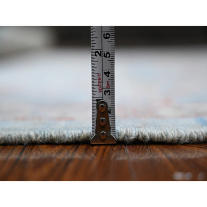 Oushak And Peshawar Wool Hand Knotted Rug Blue Blue 5.11X8.8 -O088695