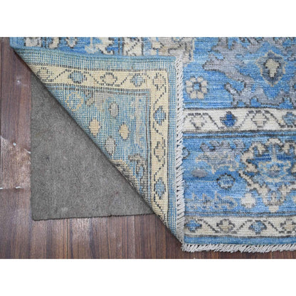 Oushak And Peshawar Wool Hand Knotted Rug Blue Blue 6.1X8.8 -O088699