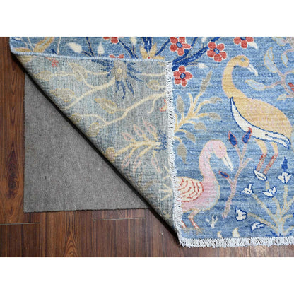 Oushak And Peshawar Wool Hand Knotted Rug Blue No Border 11.11X12.1 -O088709