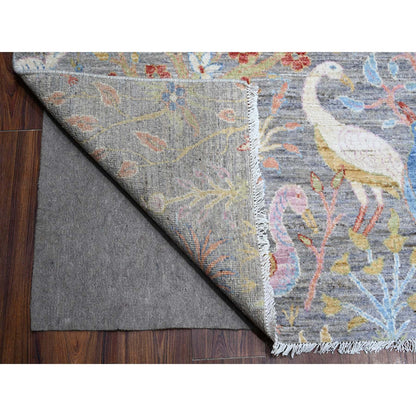 Oushak And Peshawar Wool Hand Knotted Rug Grey No Border 11.11X12.1 -O088711