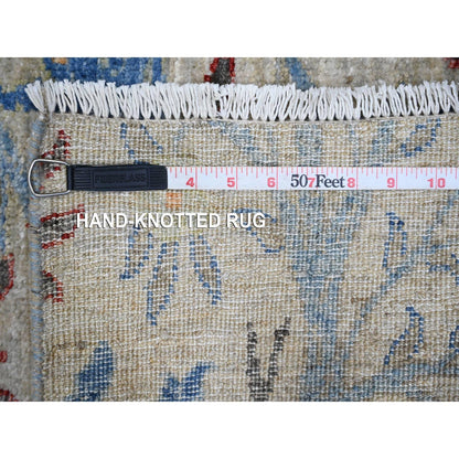 Oushak And Peshawar Wool Hand Knotted Rug Grey No Border 4.1X15.11 -O088718