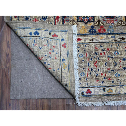 Oushak And Peshawar Wool Hand Knotted Rug Grey Gray 7.10X10.0 -O088728