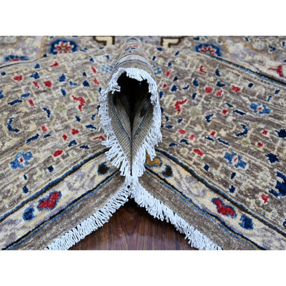 Oushak And Peshawar Wool Hand Knotted Rug Grey Gray 7.10X10.0 -O088728