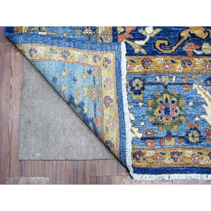 Oushak And Peshawar Wool Hand Knotted Rug Blue Blue 8.2X10.2 -O088730