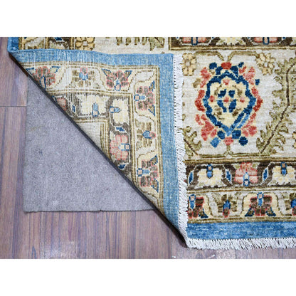 Oushak And Peshawar Wool Hand Knotted Rug Blue Gray 8.11X11.8 -O088731