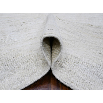 Modern and Contemporary Wool Hand Knotted Rug Ivory No Border 7.11X9.8 -O088737