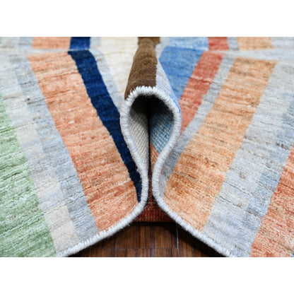 Modern and Contemporary Wool Hand Knotted Rug Grey No Border 8.10X11.4 -O088738