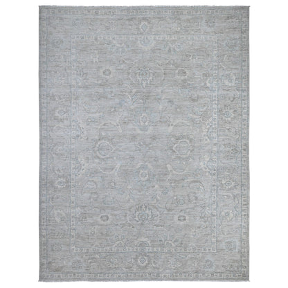 Oushak Wool Hand Knotted Rug Grey 9.11X13.0  -O088743