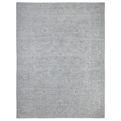 Oushak Wool Hand Knotted Rug Grey 9.11X13.0  -O088743