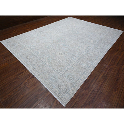 Oushak Wool Hand Knotted Rug Grey 9.11X13.0  -O088743
