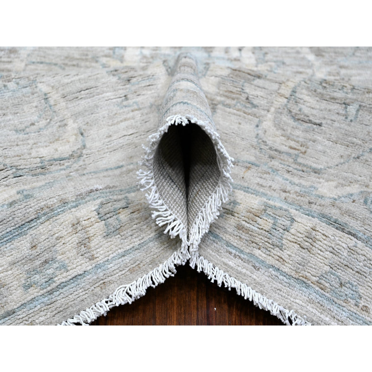 Oushak Wool Hand Knotted Rug Grey 9.11X13.0  -O088743