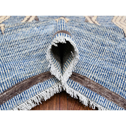 Oushak And Peshawar Wool Hand Knotted Rug Blue Black 10.0X13.9 -O088751