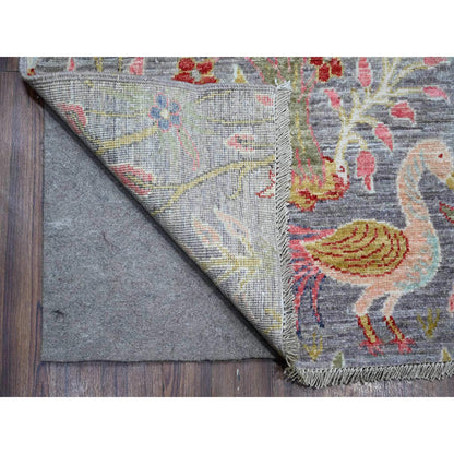 Oushak And Peshawar Wool Hand Knotted Rug Grey No Border 8.2X9.11 -O088753