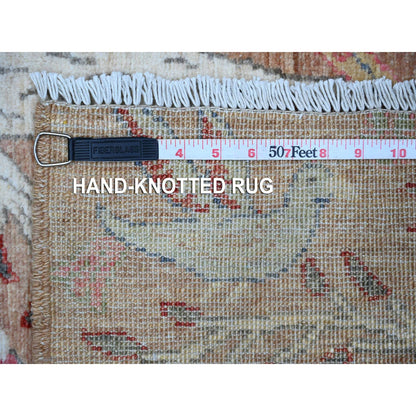 Oushak And Peshawar Wool Hand Knotted Rug Brown No Border 3.11X5.10 -O088757