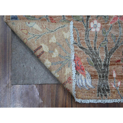 Oushak And Peshawar Wool Hand Knotted Rug Brown No Border 3.2X5.0 -O088760