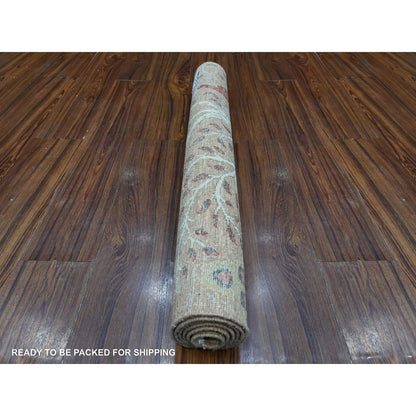 Oushak And Peshawar Wool Hand Knotted Rug Brown No Border 3.2X5.0 -O088760