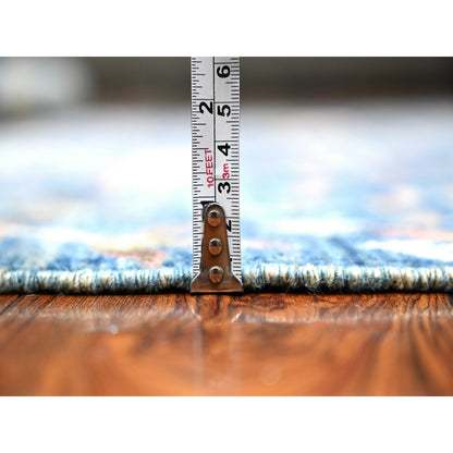 Oushak And Peshawar Wool Hand Knotted Rug Blue No Border 6.1X9.2 -O088762