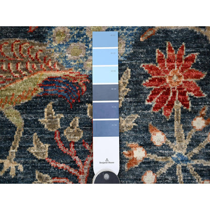Oushak And Peshawar Wool Hand Knotted Rug Blue No Border 5.10X5.10 -O088764