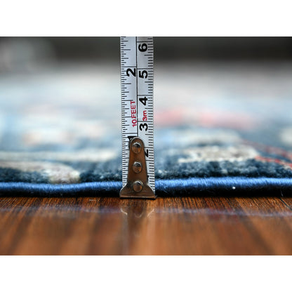 Oushak And Peshawar Wool Hand Knotted Rug Blue No Border 5.10X5.10 -O088764