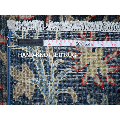 Oushak And Peshawar Wool Hand Knotted Rug Blue No Border 5.10X5.10 -O088764