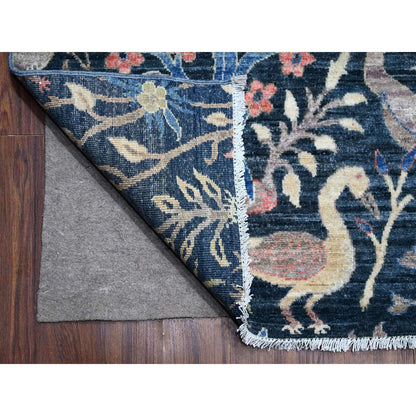 Oushak And Peshawar Wool Hand Knotted Rug Blue No Border 10.0X13.7 -O088767