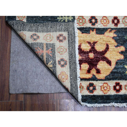 Oushak And Peshawar Wool Hand Knotted Rug Black Black 11.10X14.5 -O088774
