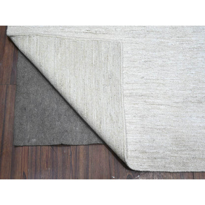Modern and Contemporary Wool Hand Knotted Rug Ivory No Border 8.9X11.9 -O088776