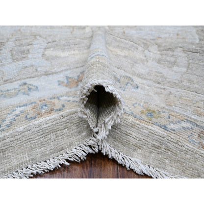 Oushak And Peshawar Wool Hand Knotted Rug Grey Gray 11.11X15.10 -O088781